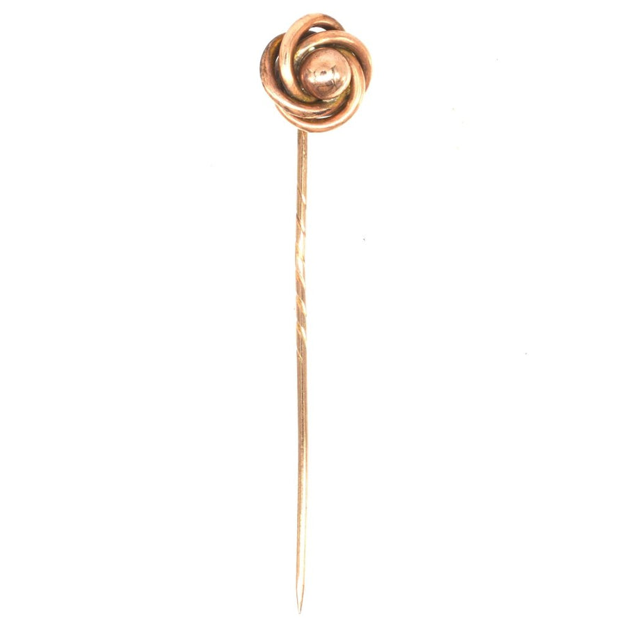 Late Victorian 9ct Gold Knot Tie Pin | Parkin and Gerrish (UK)
