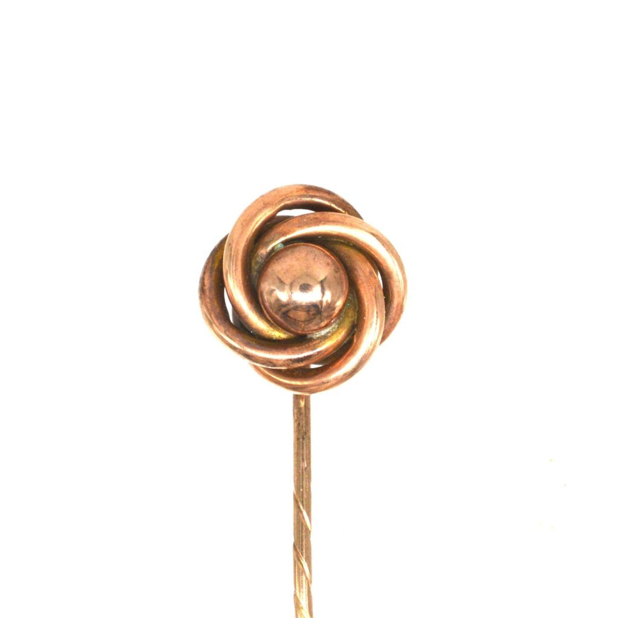 Late Victorian 9ct Gold Knot Tie Pin | Parkin and Gerrish (UK)