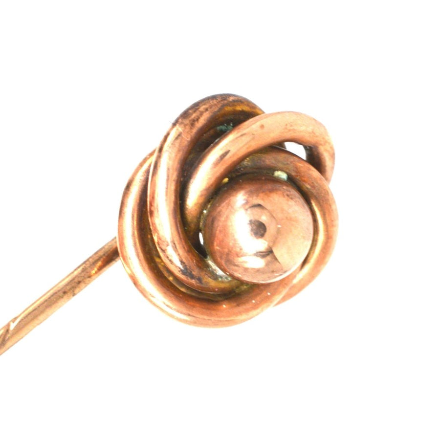 Late Victorian 9ct Gold Knot Tie Pin | Parkin and Gerrish (UK)