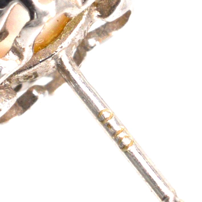 Mid Century 9ct White Gold Pearl and Diamond Star Cluster Earrings | Parkin and Gerrish | Antique & Vintage Jewellery