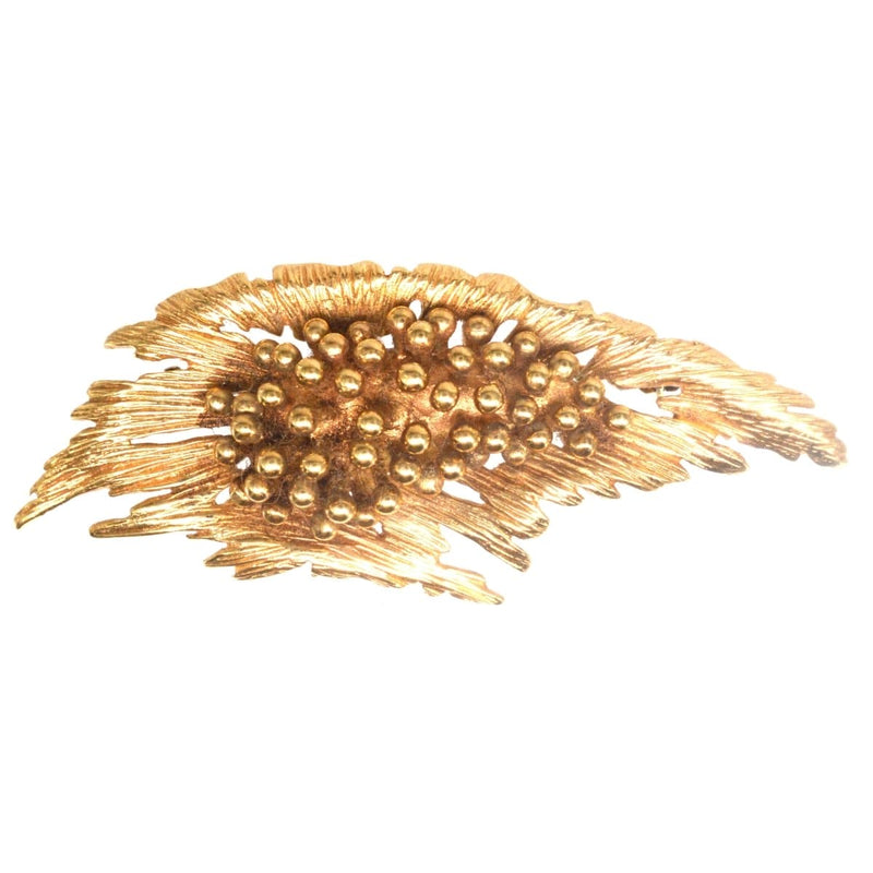 Broche en or moderniste du milieu du siècle