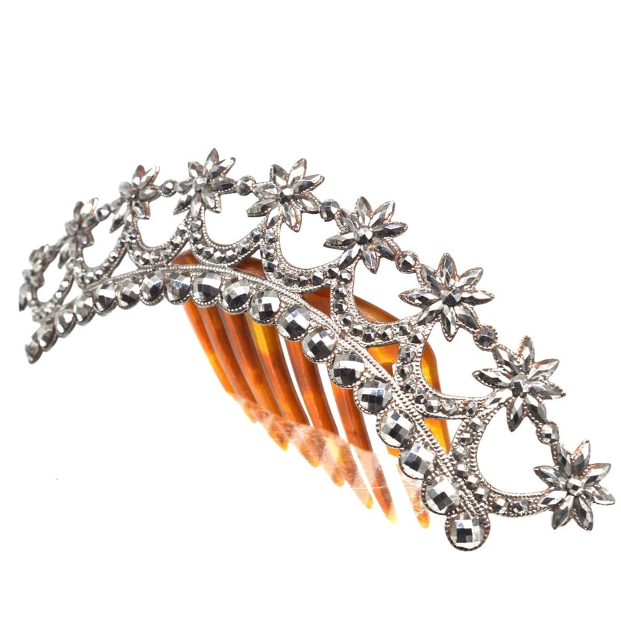 Regency Cut Steel Tiara with Stars and Tortoiseshell Comb | Parkin and Gerrish | Antique & Vintage Jewellery