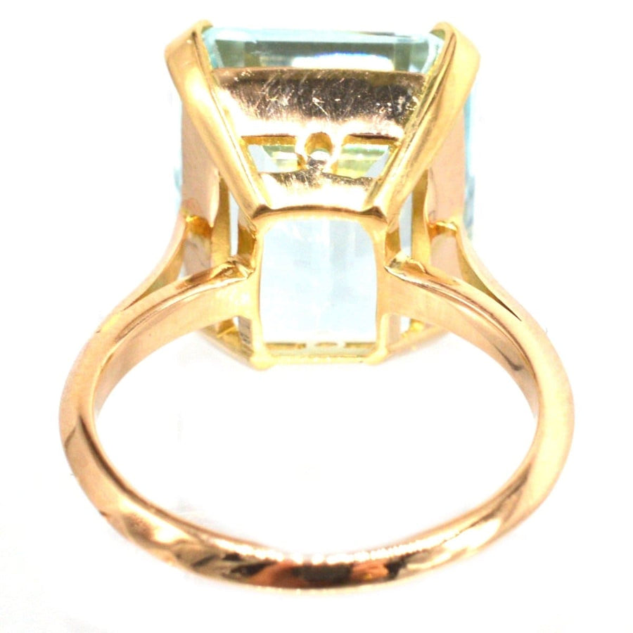 Retro 18ct Gold Aquamarine Ring | Parkin and Gerrish | Antique & Vintage Jewellery