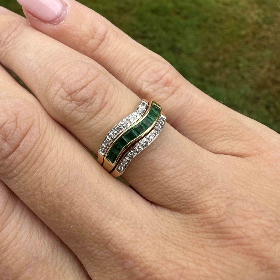 Retro 18ct Gold Tutti Frutti Interchangeable Diamond, Sapphire, Ruby & Emerald Ring | Parkin and Gerrish (UK)