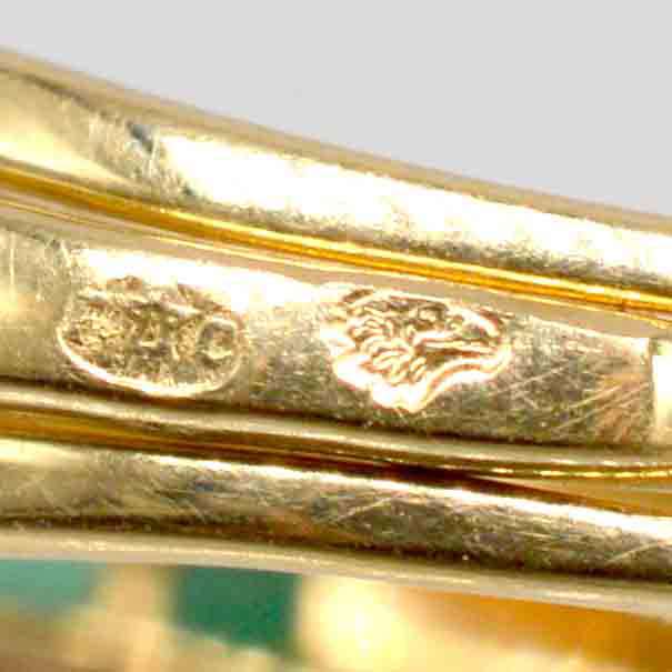 Retro 18ct Gold Tutti Frutti Interchangeable Diamond, Sapphire, Ruby & Emerald Ring | Parkin and Gerrish (UK)