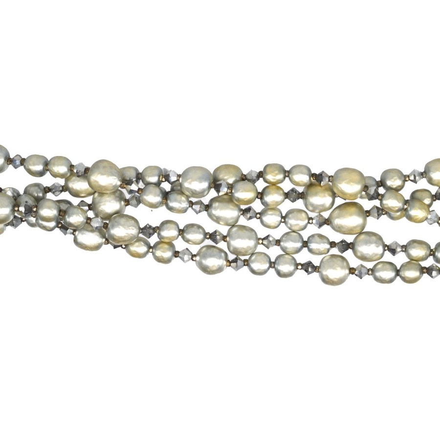 Signed Miriam Haskell Five-Strand Faux Pearl Necklace – Parkin and