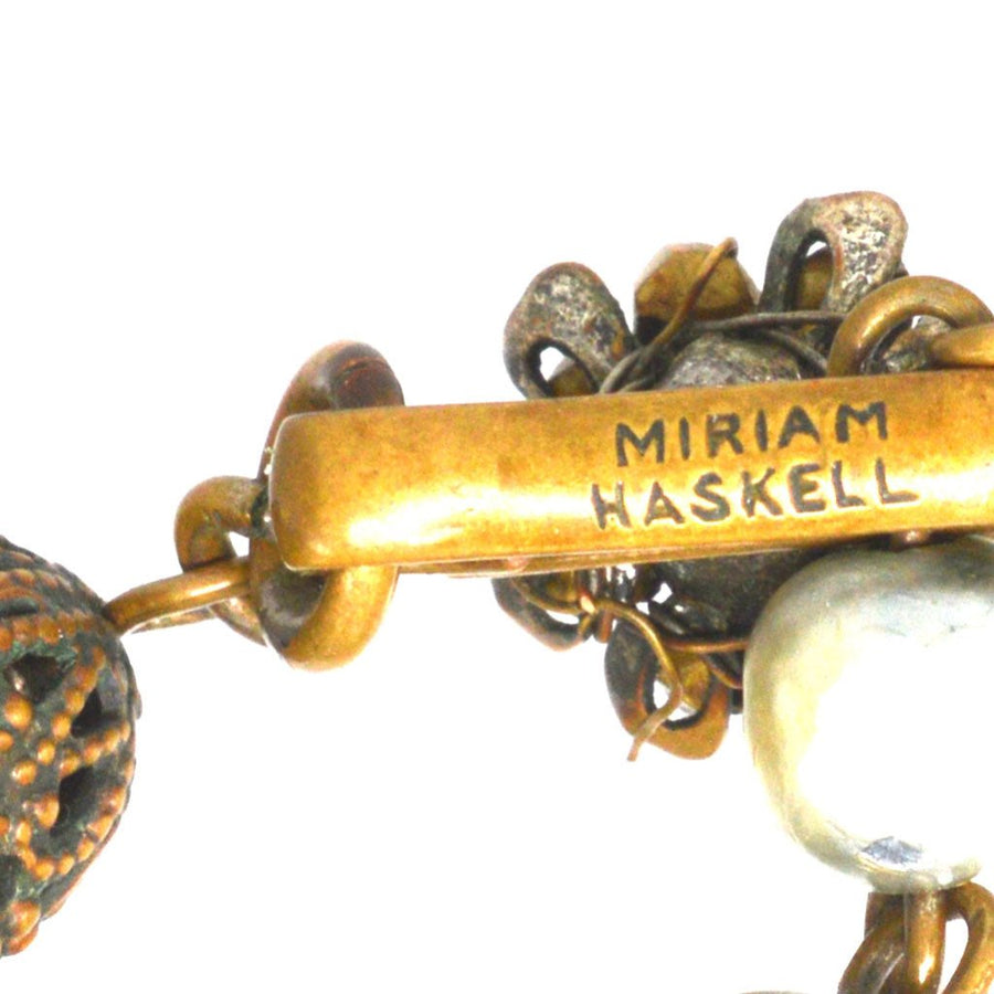 Signed Miriam Haskell Five-Strand Faux Pearl Necklace – Parkin and