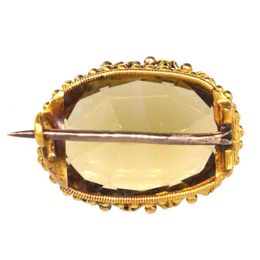 Small Regency 18ct Gold Citrine Brooch | Parkin and Gerrish (UK)