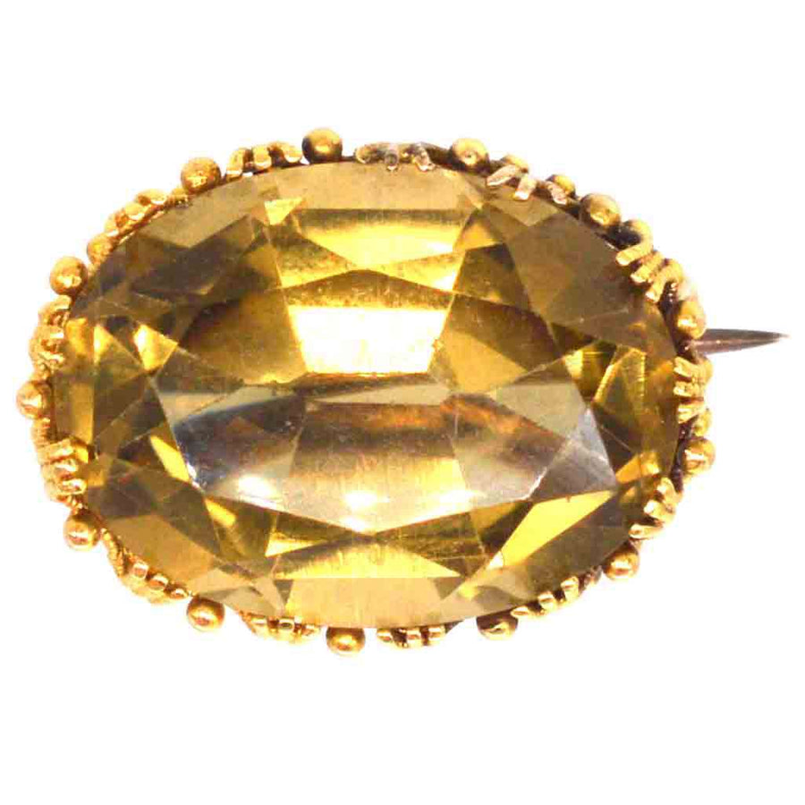 Small Regency 18ct Gold Citrine Brooch | Parkin and Gerrish (UK)