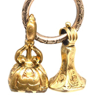 Two Early Victorian Gold Cased Seals with Split Ring | Parkin and Gerrish (UK)