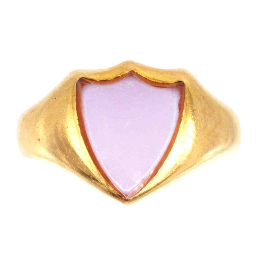 Victorian 18ct Gold and Carnelian Shield Signet Ring | Parkin and Gerrish | Antique & Vintage Jewellery