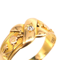 Victorian 18ct Gold and Diamond Kiss Ring | Parkin and Gerrish (UK)