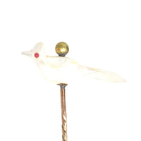 Victorian Baroque Pearl Tie Pin in shape of a Bird | Parkin and Gerrish (UK)