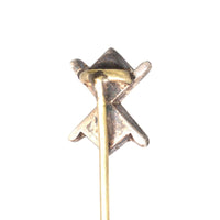 Victorian Scottish Silver St Andrews Cross Tie Pin with Jasper and Agate | Parkin and Gerrish (UK)