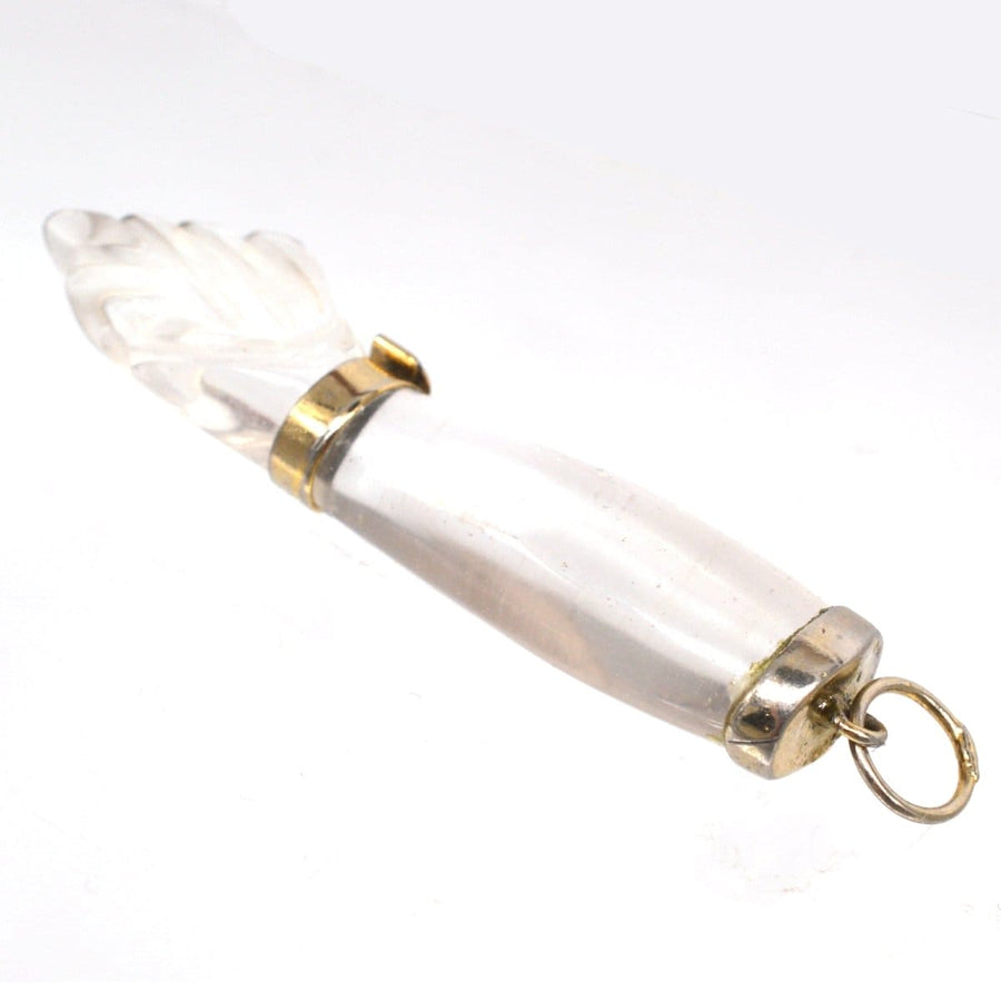 Victorian Silver Gilt Rock Crystal Mano Figa Hand Pendant | Parkin and Gerrish | Antique & Vintage Jewellery