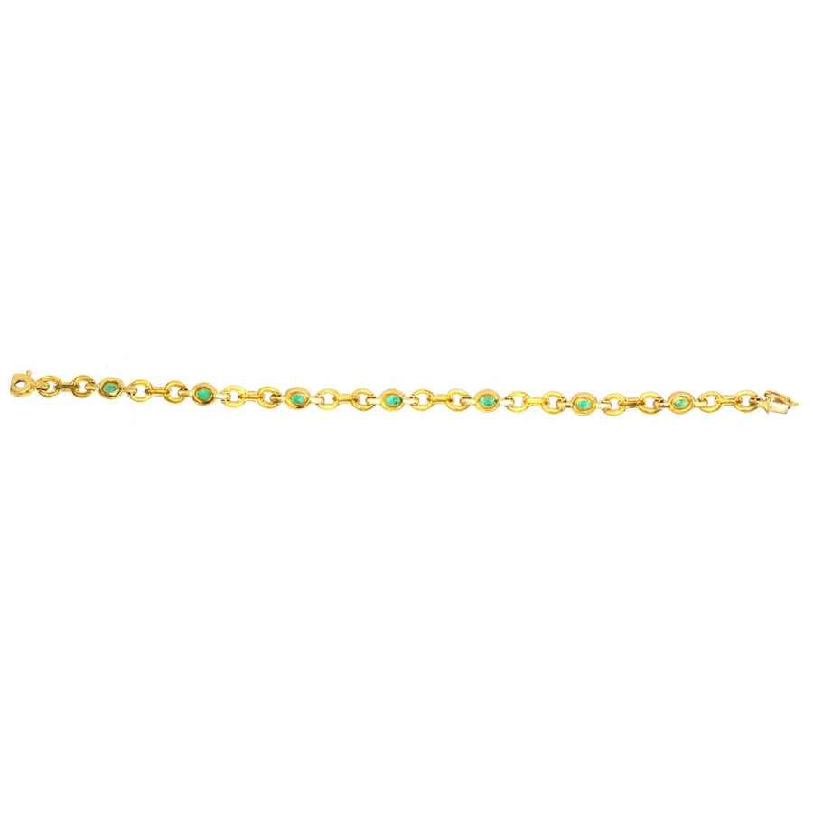 Vintage 18ct Gold and Emerald Bracelet | Parkin and Gerrish | Antique & Vintage Jewellery
