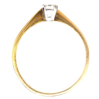 Vintage 18ct Gold and Emerald Cut Diamond Ring | Parkin and Gerrish (UK)