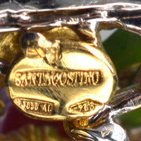 Vintage 18ct White Gold, Multi - gem Giardinetto Brooch by Santagostino | Parkin and Gerrish (UK)