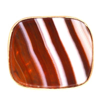 Vintage 9ct Gold Banded Agate Seal Pendant | Parkin and Gerrish (UK)