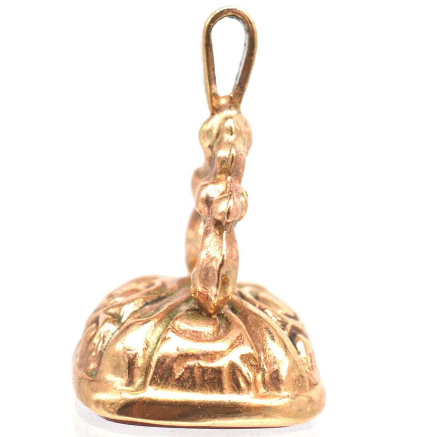 Vintage 9ct Gold Banded Agate Seal Pendant | Parkin and Gerrish | Antique & Vintage Jewellery