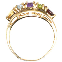 Vintage 9ct Gold Multi Gem Five Stone Ring | Parkin and Gerrish (UK)