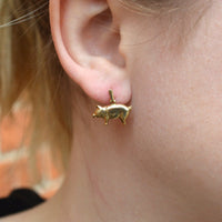 Vintage 9ct Gold Pig Earrings | Parkin and Gerrish (UK)