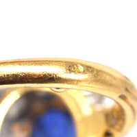 Vintage French 1960s 18ct Gold Sapphire and Diamond Cluster Ring | Parkin and Gerrish (UK)
