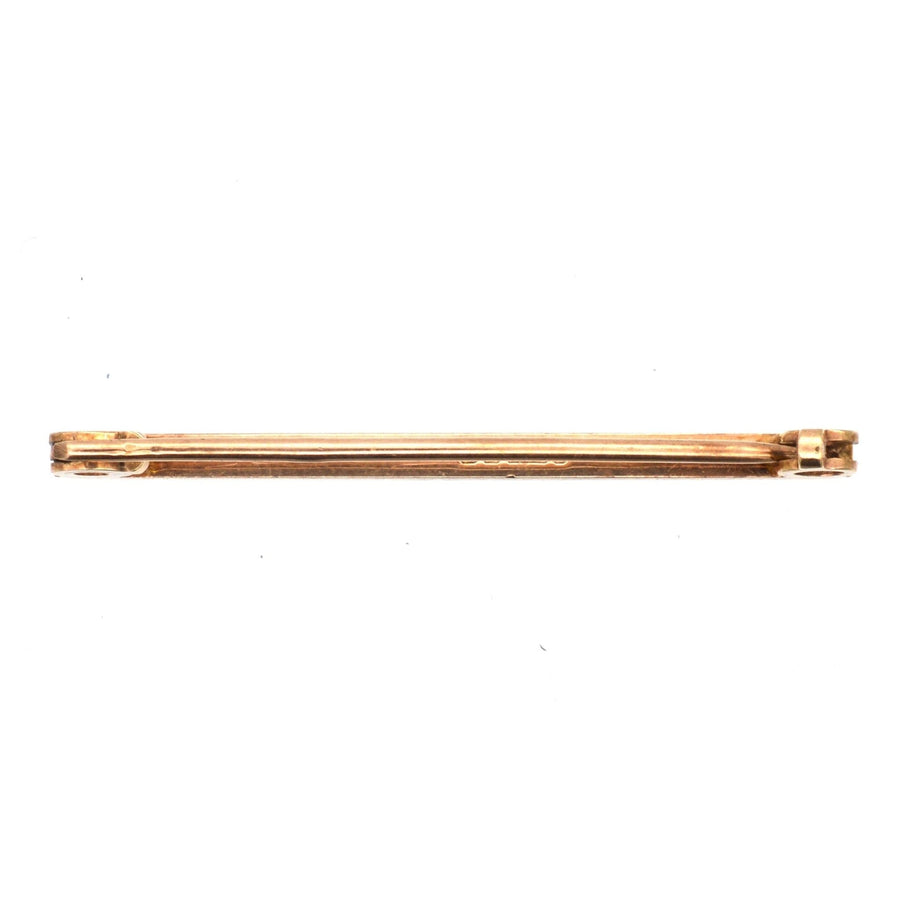 1950s 9ct Gold Bar Brooch by Payton, Pepper & Sons Ltd | Parkin and Gerrish | Antique & Vintage Jewellery