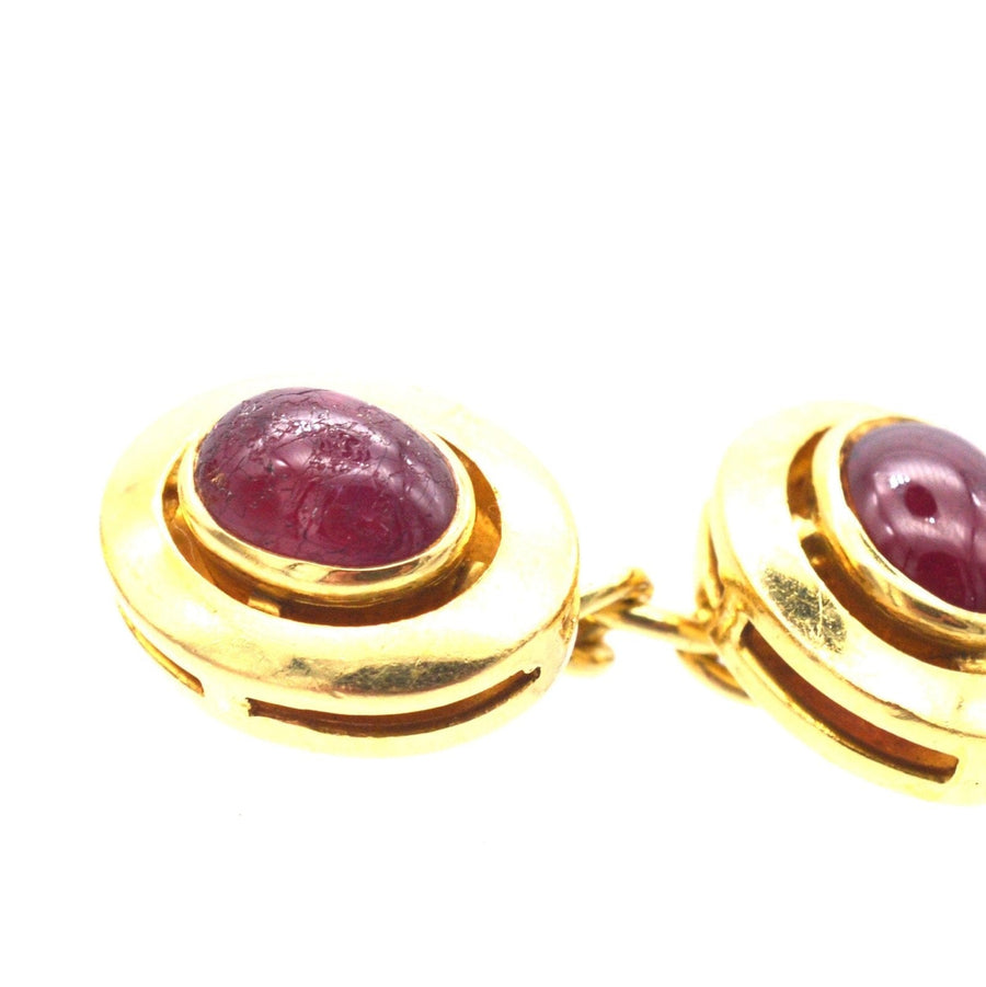 1960s-18ct-gold-and-natural-unheated-cabochon-ruby-cufflinks-parkin-and-gerrish