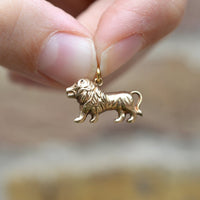 1960s 9ct Gold Leo Loin Charm Pendant | Parkin and Gerrish (UK)