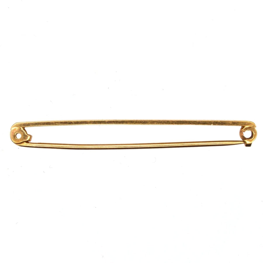 1960s 9ct Gold Plain Flat Bar Brooch | Parkin and Gerrish | Antique & Vintage Jewellery