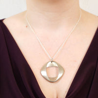 1960s Silver Modernist Pendant by Henning Koppel for Georg Jensen in Original Case | Parkin and Gerrish (UK)