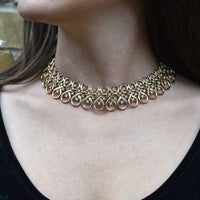 1960s Trifari Gold - Tone and Paste Necklace | Parkin and Gerrish (UK)
