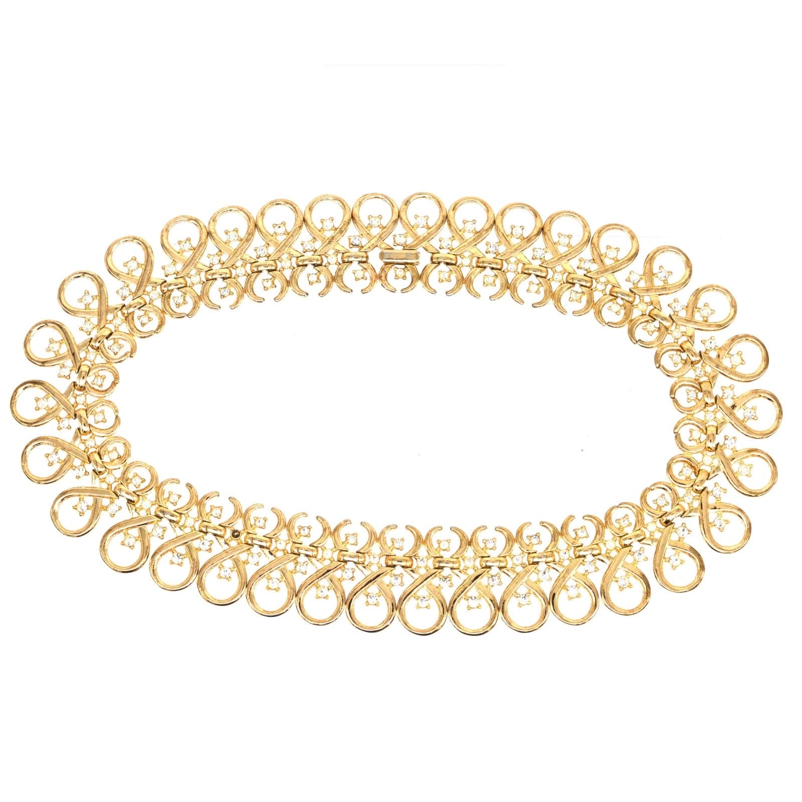Trifari gold choker necklace cheap