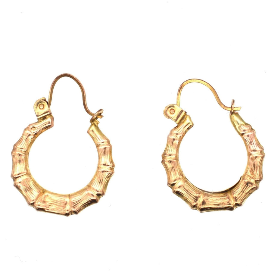 1990s Vintage 9ct Gold Hoop Earrings | Parkin and Gerrish | Antique & Vintage Jewellery