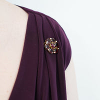 19th Century 18ct Gold Garnet, Pearl and Diamond Brooch | Parkin and Gerrish (UK)