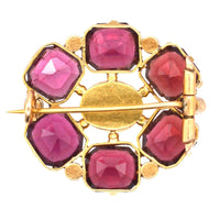 19th Century 18ct Gold Garnet, Pearl and Diamond Brooch | Parkin and Gerrish (UK)