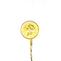19th Century American Gold $1 Dollar Coin with Liberty Head Tie Pin | Parkin and Gerrish (UK)