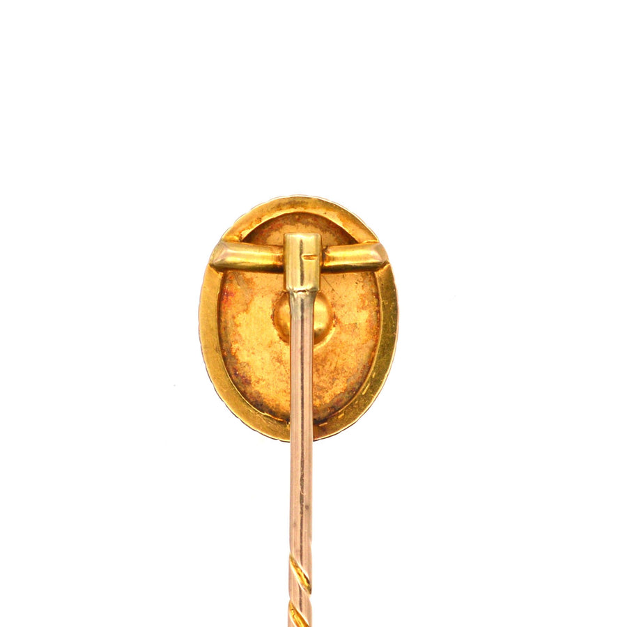 Victorian 18ct Gold Star Tie Pin with Rose Cut Diamond | Parkin and Gerrish (UK)
