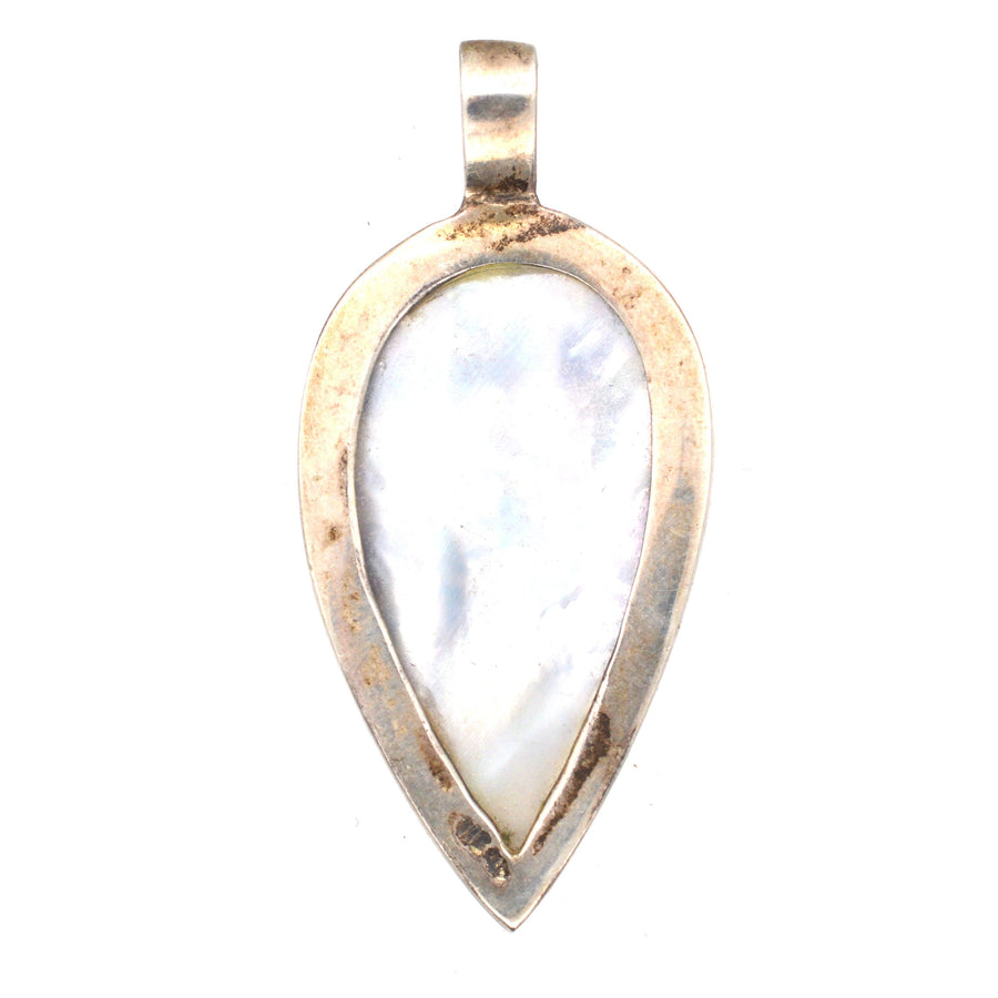 Modern Silver Blue John & Mother of Pearl Pendant | Parkin and Gerrish | Antique & Vintage Jewellery