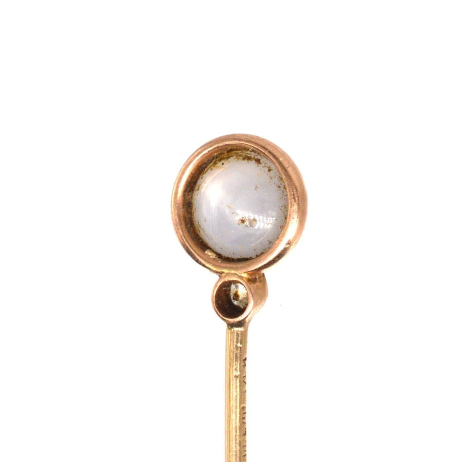 Art Deco 14ct Gold Star Sapphire Tie Pin by Shreve & Co | Parkin and Gerrish | Antique & Vintage Jewellery