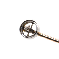 Art Deco 14ct White Gold and Diamond Circle Tie Pin | Parkin and Gerrish (UK)