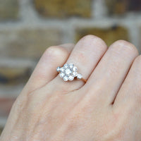 Art Deco 18ct Gold & Platinum, Diamond Cluster Ring | Parkin and Gerrish (UK)