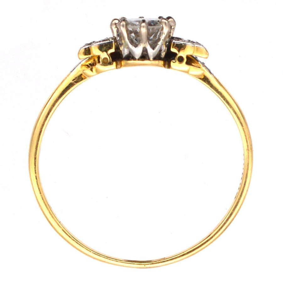 Art Deco 18ct Gold & Platinum, Diamond Tiara Ring | Parkin and Gerrish | Antique & Vintage Jewellery