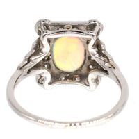 Art Deco 18ct Gold & Platinum, Opal and Diamond Ring | Parkin and Gerrish (UK)
