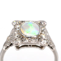 Art Deco 18ct Gold & Platinum, Opal and Diamond Ring | Parkin and Gerrish (UK)