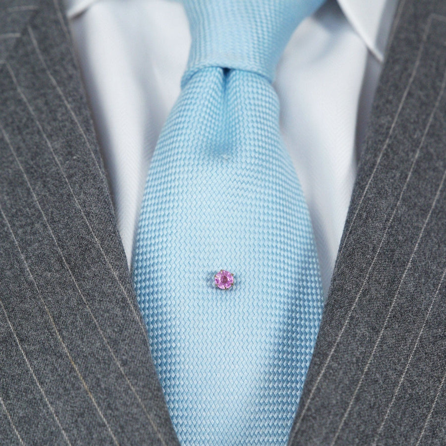 Art Deco 9ct Gold, 1 Carat Pink Sapphire Tie Pin | Parkin and Gerrish | Antique & Vintage Jewellery