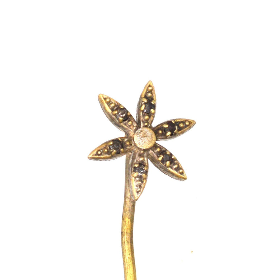 Art Deco Flower Tie Pin | Parkin and Gerrish | Antique & Vintage Jewellery
