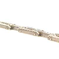 Art Deco German Silver and White Paste Tank Bracelet | Parkin and Gerrish (UK)