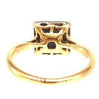 Art Deco Platinum & 18ct Gold, Sapphire and Diamond Square Cluster Ring | Parkin and Gerrish (UK)